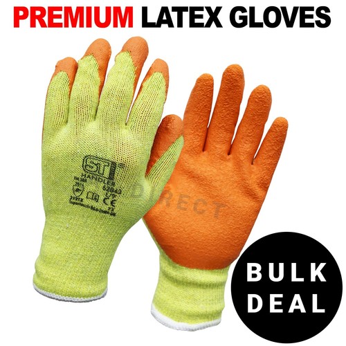 120 pairs latex coated orange - pairs,