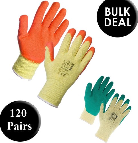 120 pairs latex coated - 120, orange