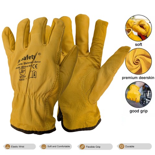 Yellow leather gardening - yellow,