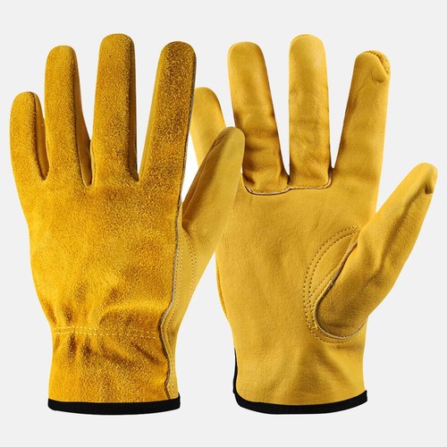 Yellow leather gardening - yellow,