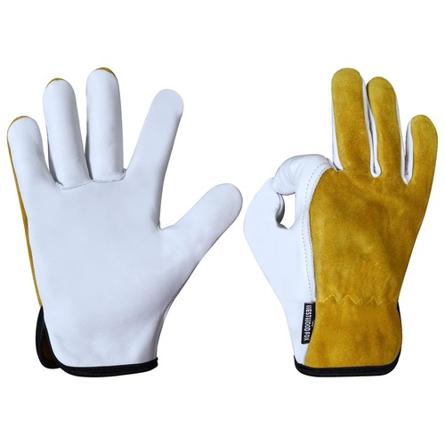 Yellow leather gardening - leather,