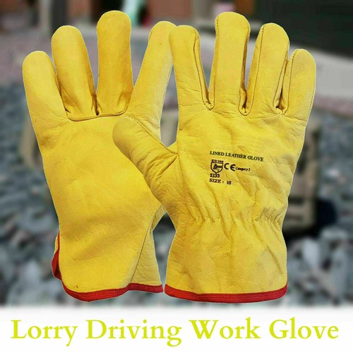 Leather work safety gloves - leather,