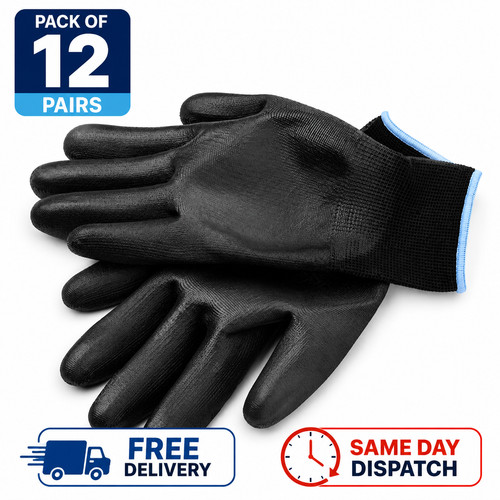 Gloves coated safety - pu,