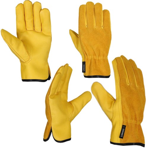 Durable yellow leather work - durable,